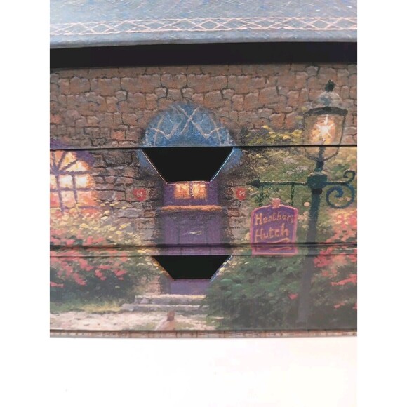 Thomas Kinkade Country Cottage House Keepsake Box Jewlery Storage No Stationary - Picture 10 of 16